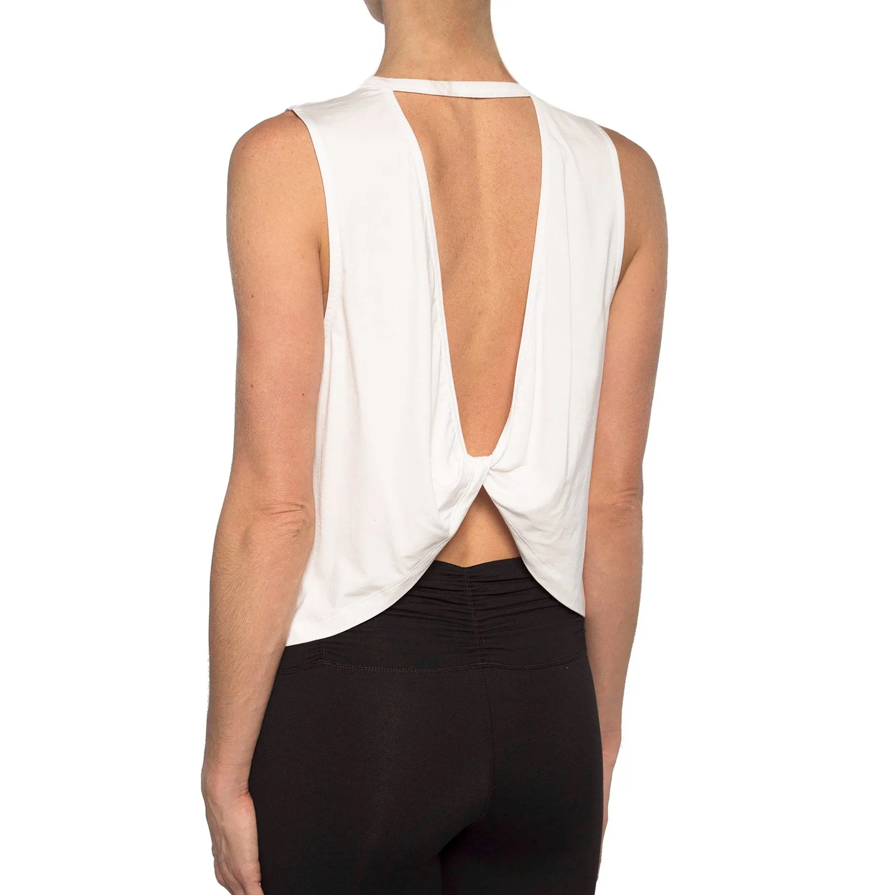 Chill By Will Trust Twist Back Muscle Tank - White