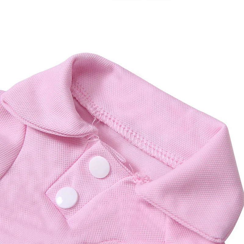 Comfy Plain Button Collared Spring Small Dog Shirt