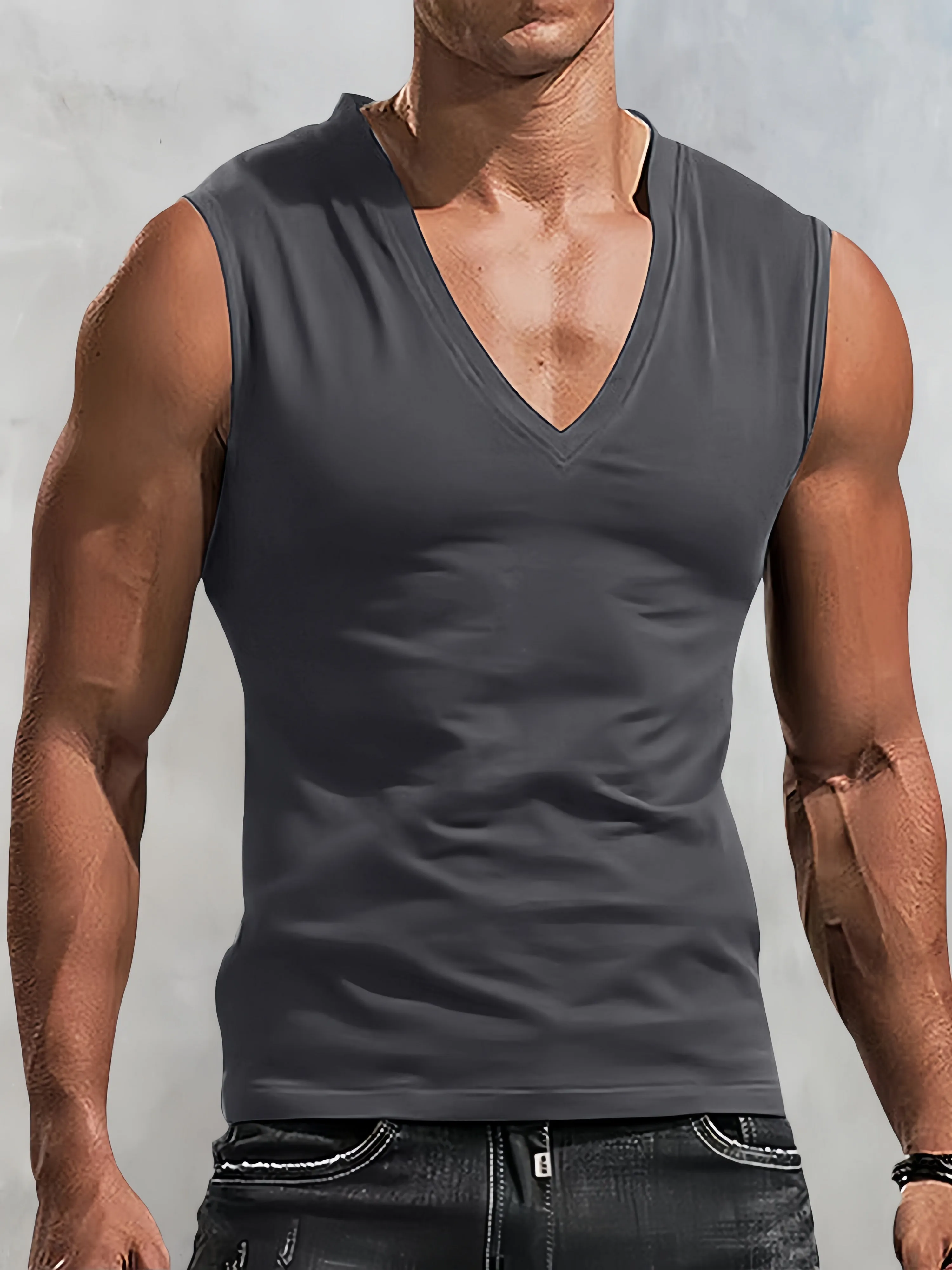 Coofandy Classic Stretchy V-neck Sports Tank Top