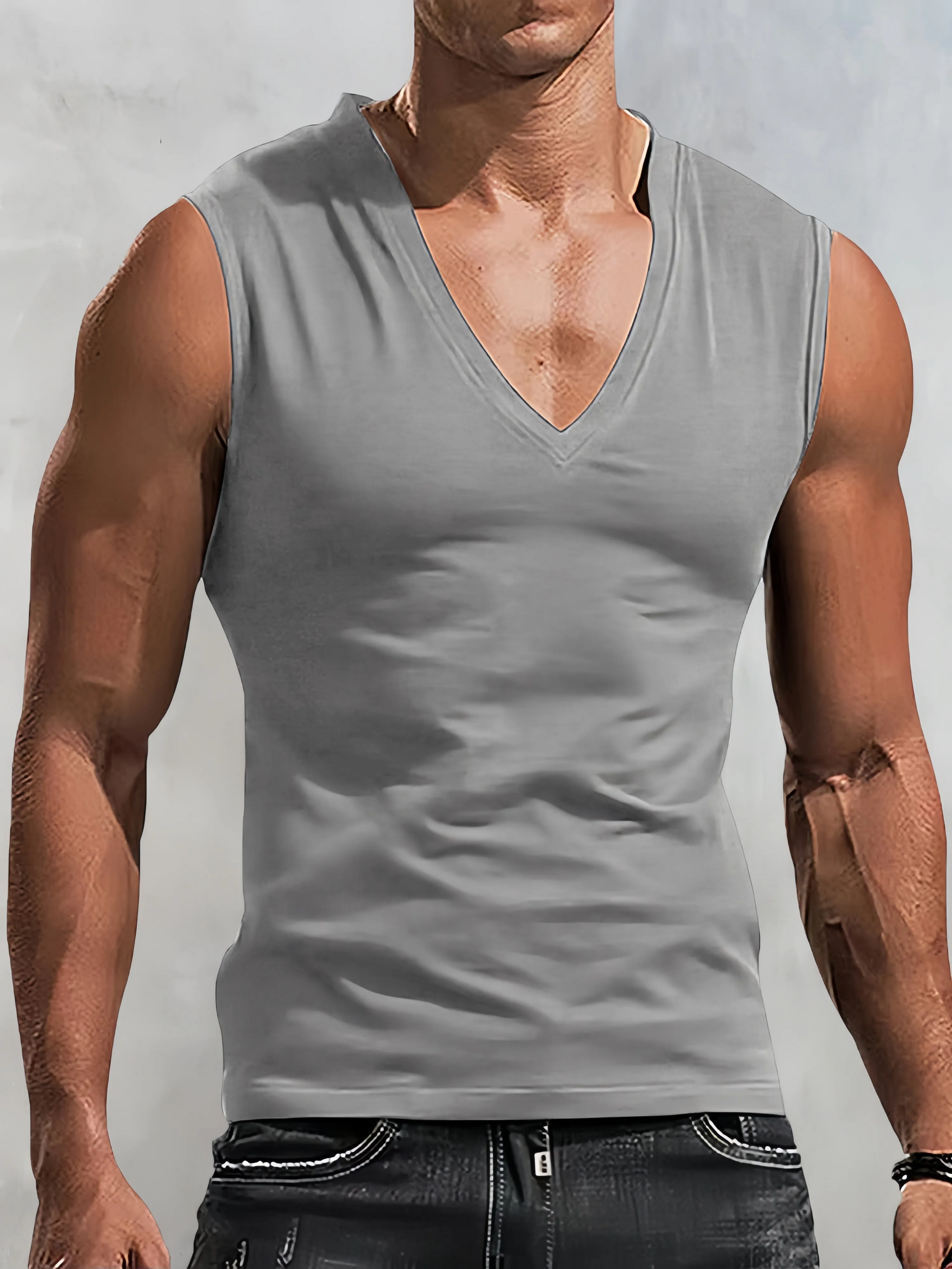 Coofandy Classic Stretchy V-neck Sports Tank Top