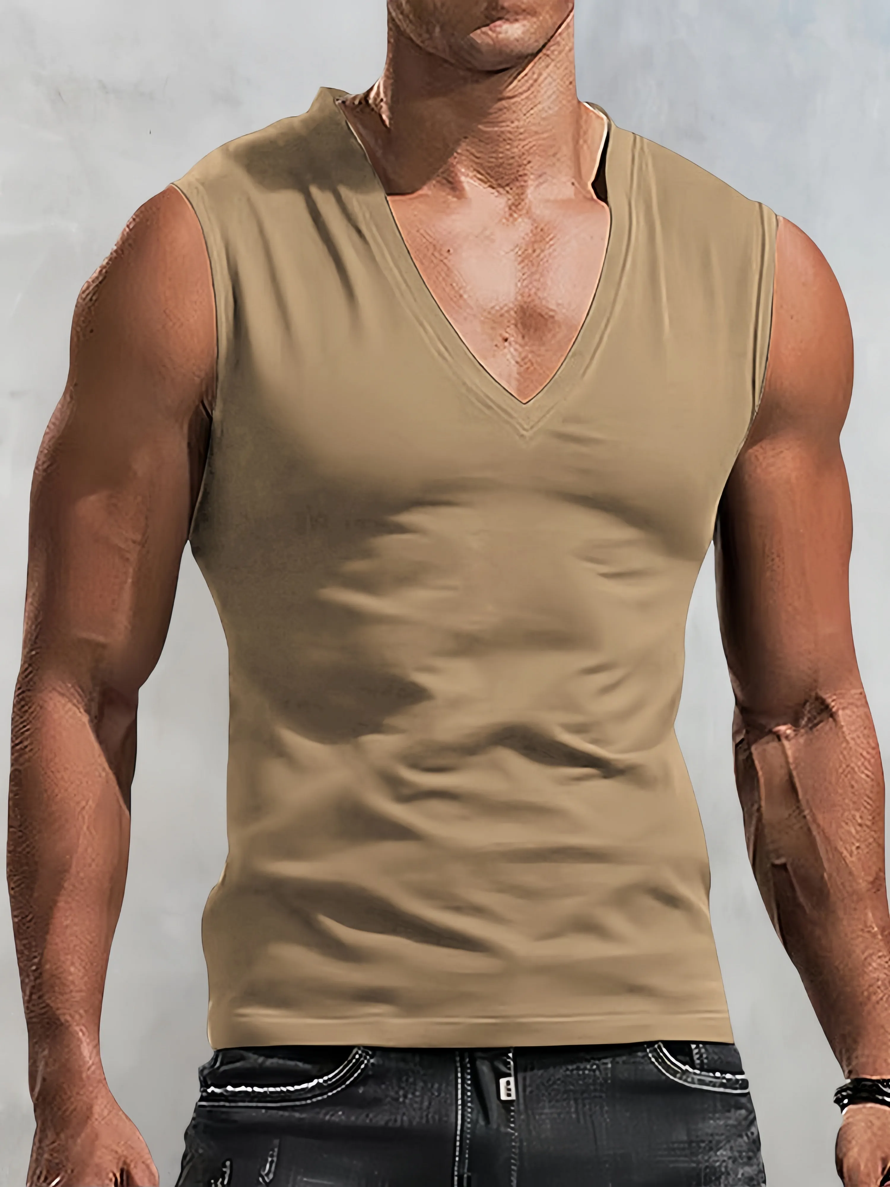 Coofandy Classic Stretchy V-neck Sports Tank Top