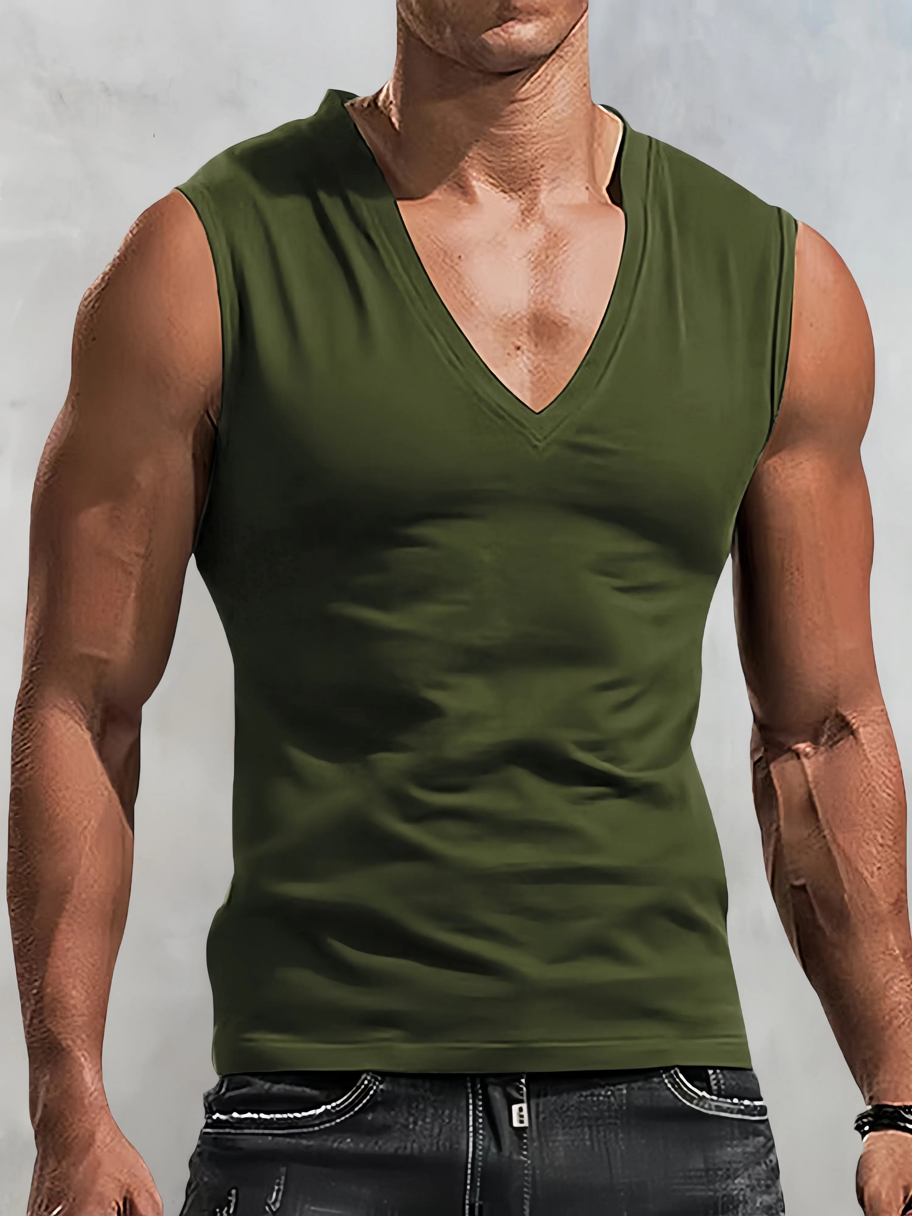 Coofandy Classic Stretchy V-neck Sports Tank Top