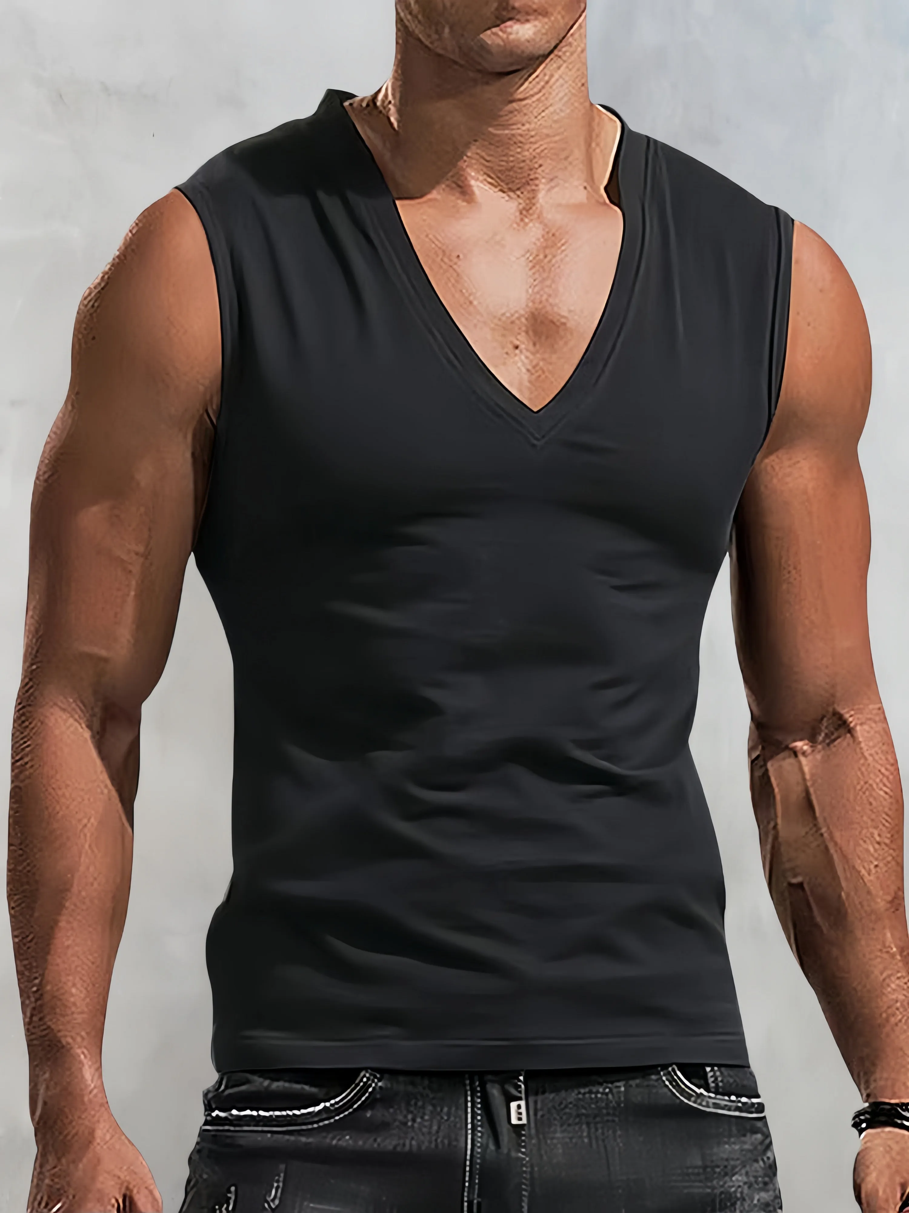 Coofandy Classic Stretchy V-neck Sports Tank Top