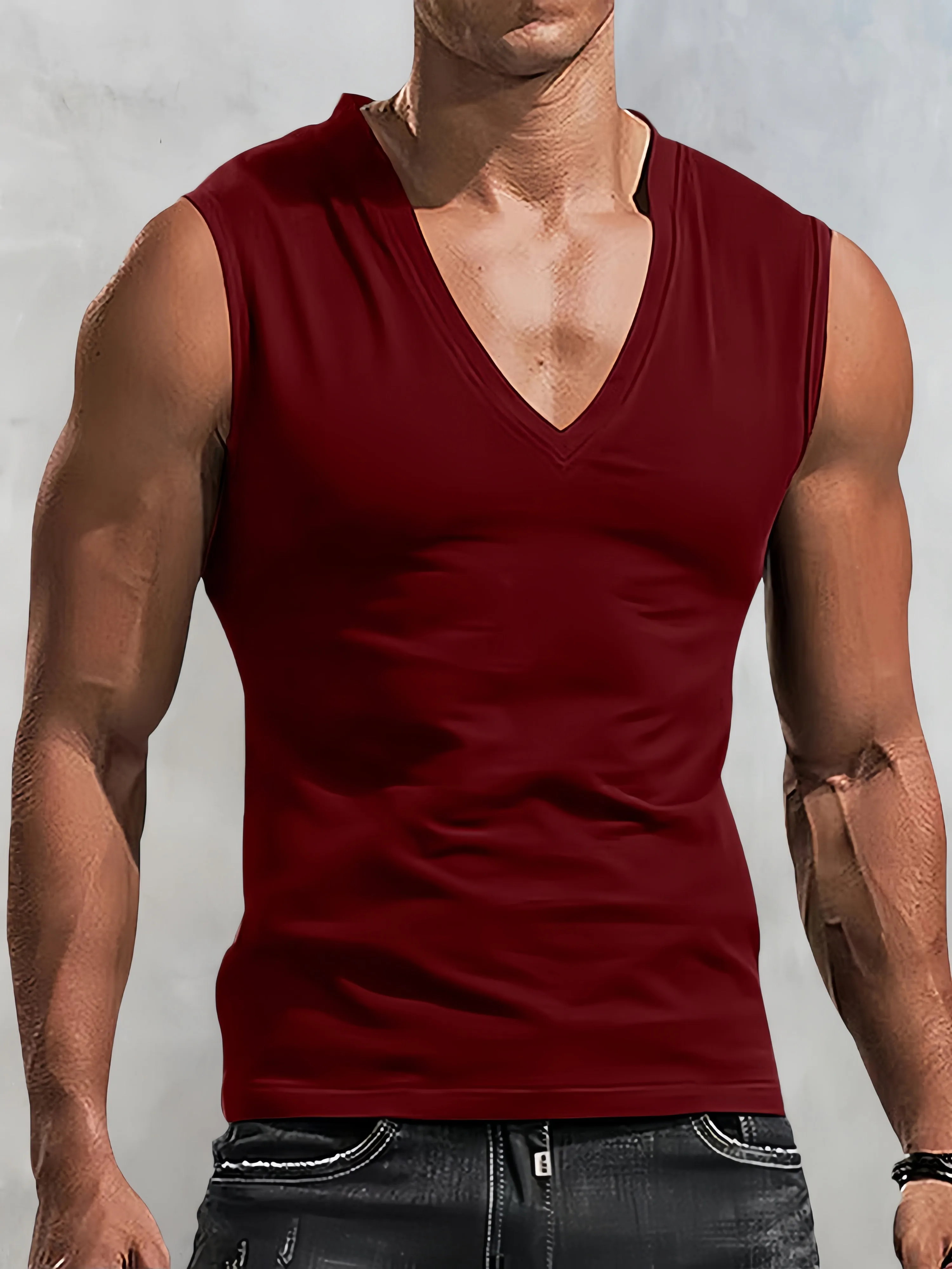 Coofandy Classic Stretchy V-neck Sports Tank Top