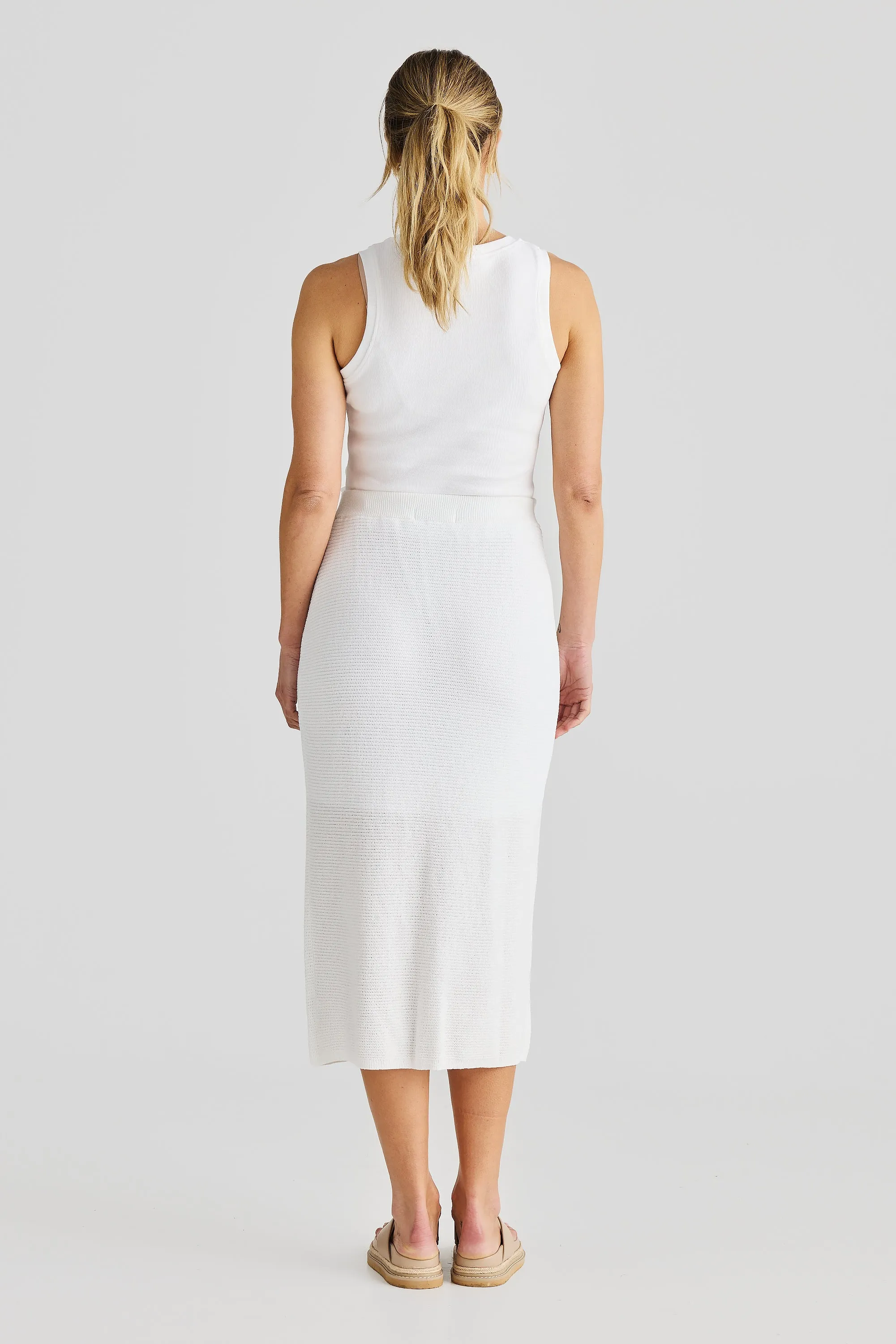 Crochet Midi Skirt - Coconut