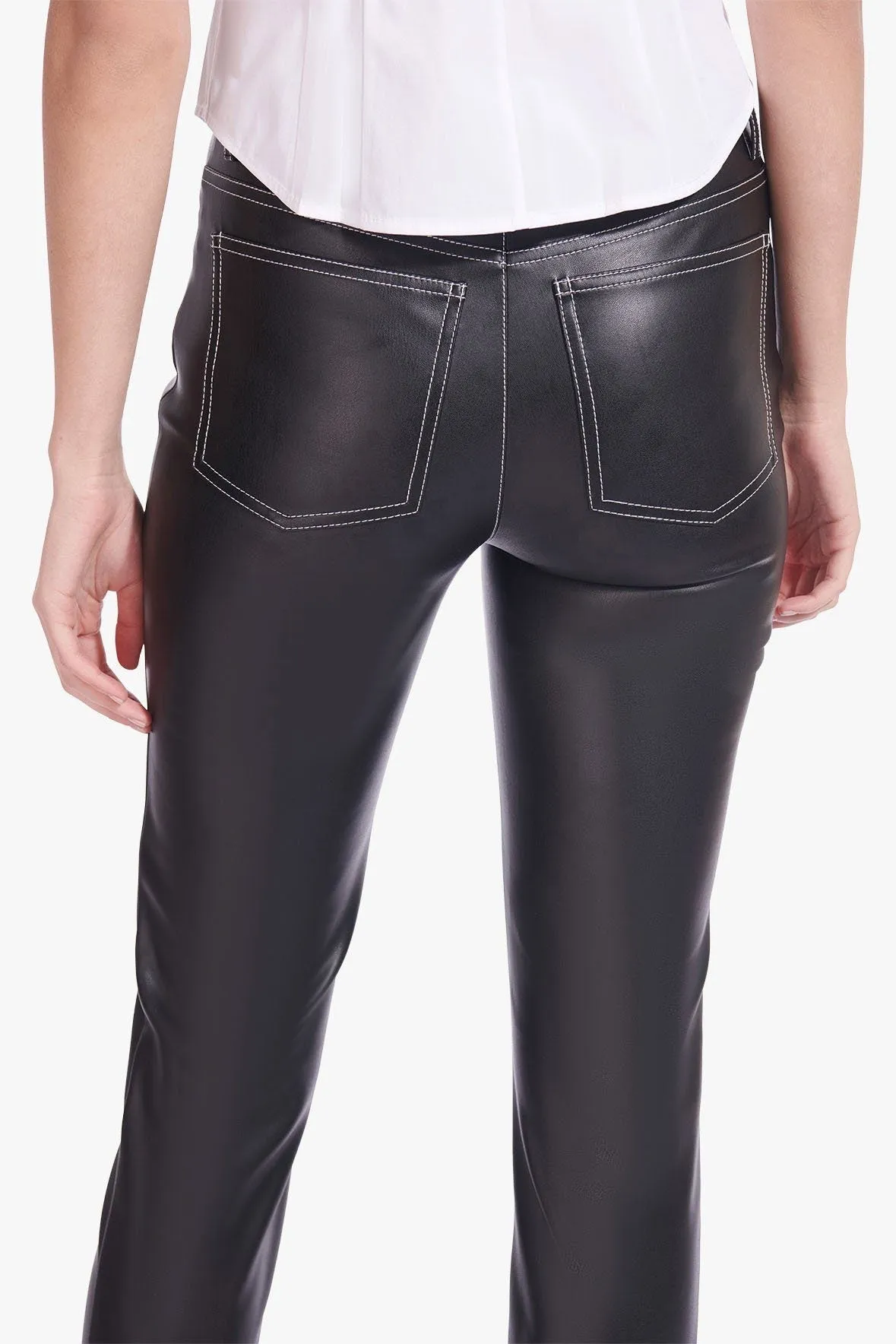 CROPPED ELLIOT PANT | BLACK VEGAN LEATHER