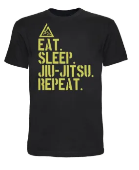CTC Eat Sleep Jiu-Jitsu Repeat Tee Black