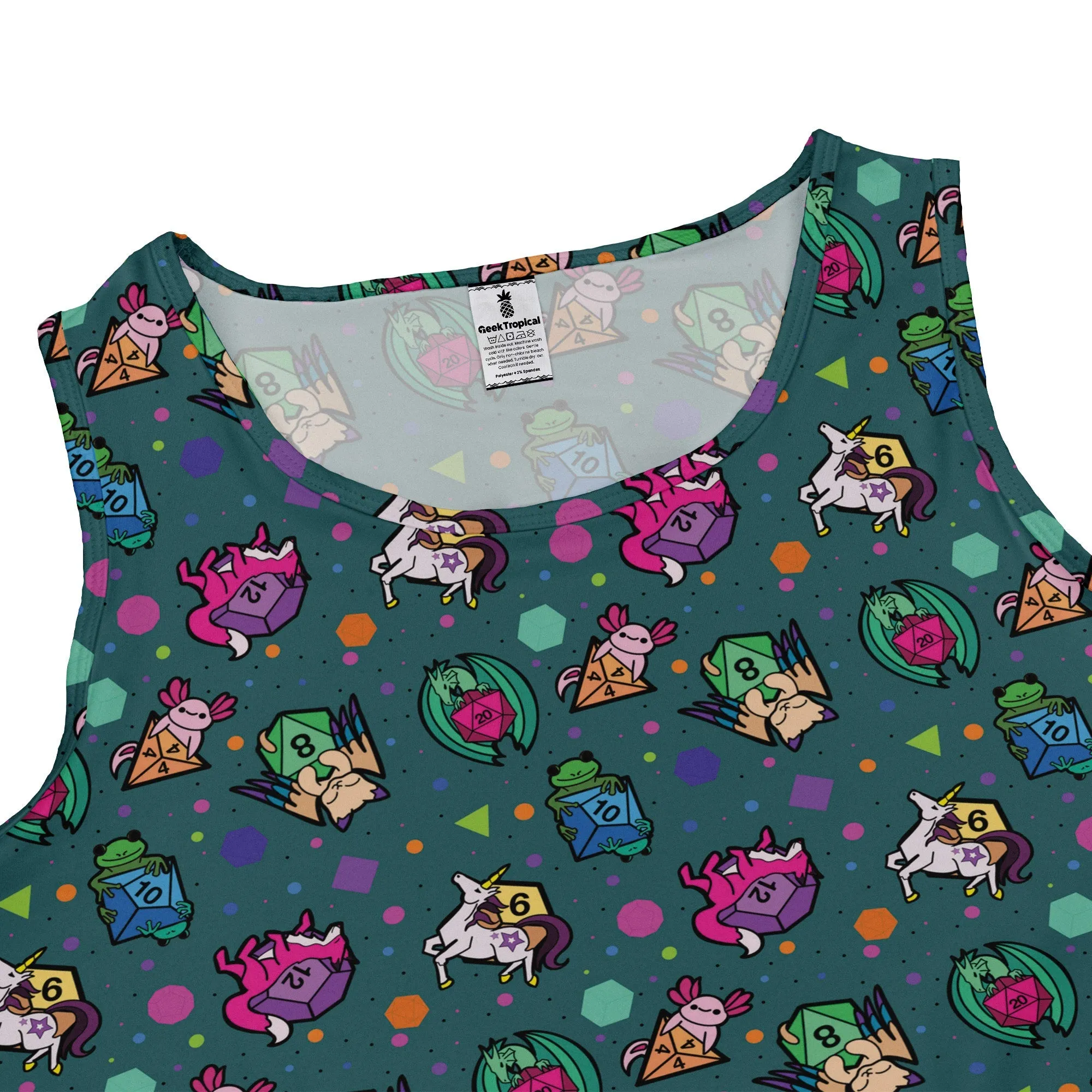 Dnd Dice Critters Teal Dress