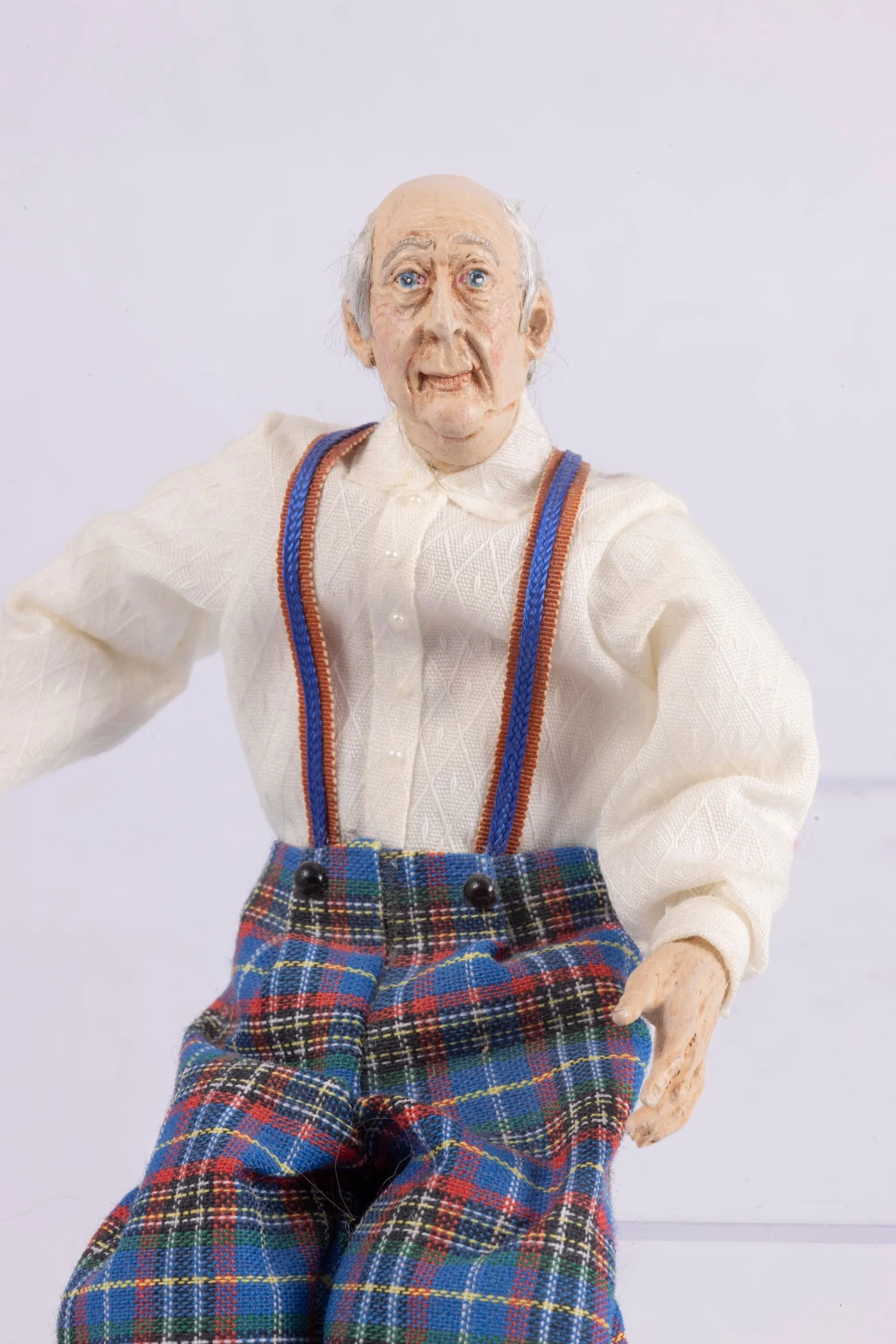 Dollhouse Miniature ~ Marcia Backstrom Older Doll Couple - Happily Married