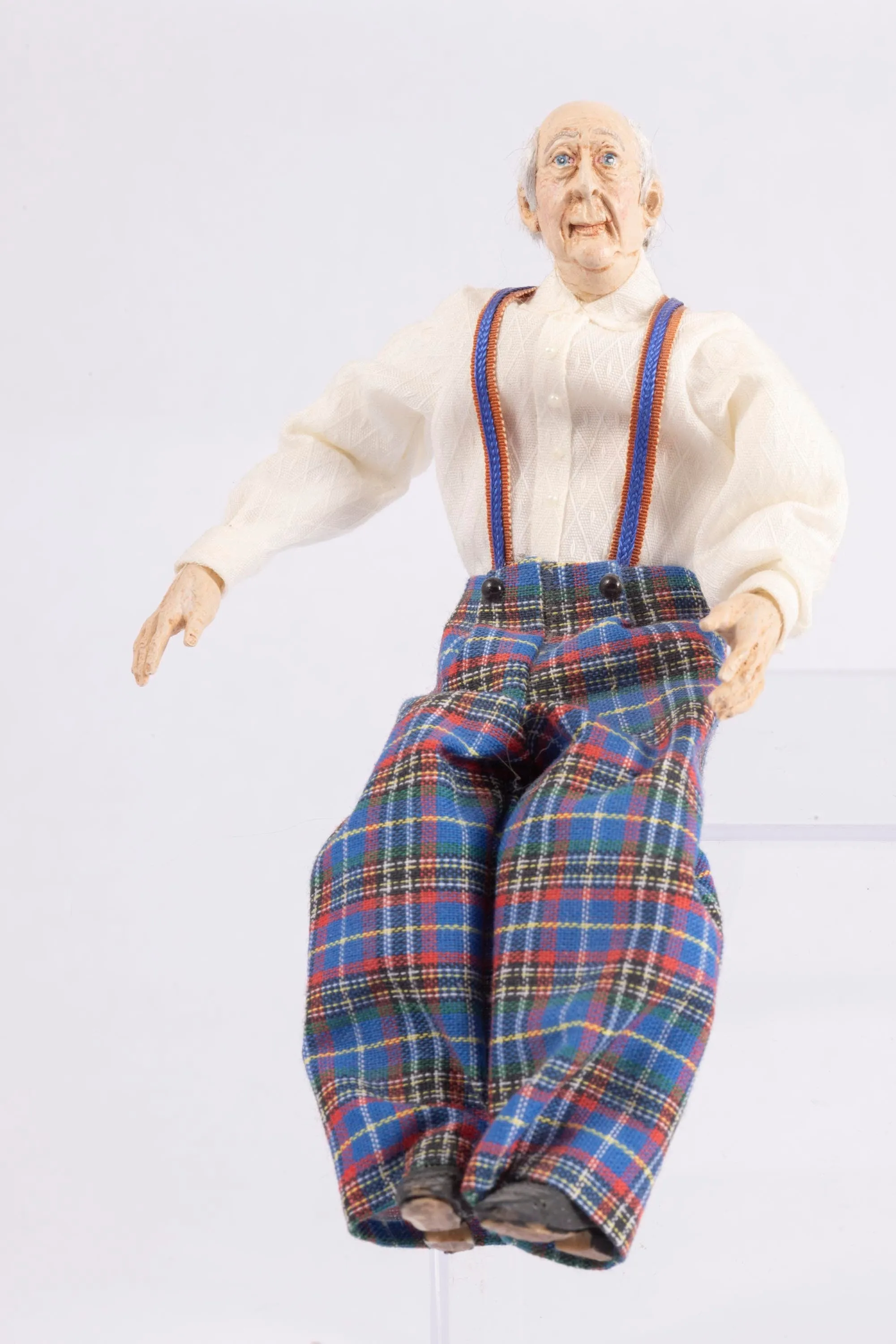 Dollhouse Miniature ~ Marcia Backstrom Older Doll Couple - Happily Married