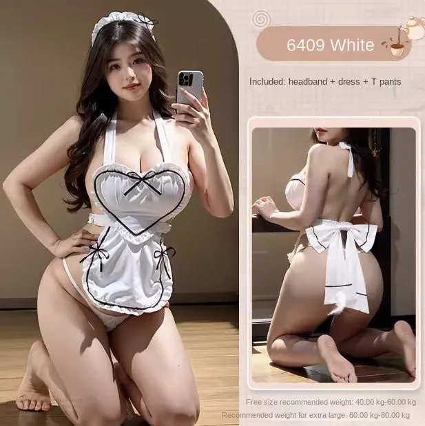 Dress pure desire big size fat mm clothes temptation cute maid uniform sexy suit sexy underwear