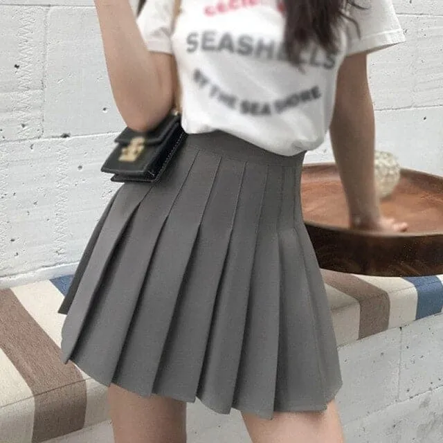 DressBetty - Women Skirt Pleated Mini High Waist Cute Girls Slim Skirt Summer Female Short Skirt Multicolor