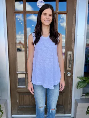 Dylan Slub Cotton Sleeveless Tunic White