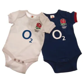 England RFU 2 Pack Bodysuit for 3-6 Months