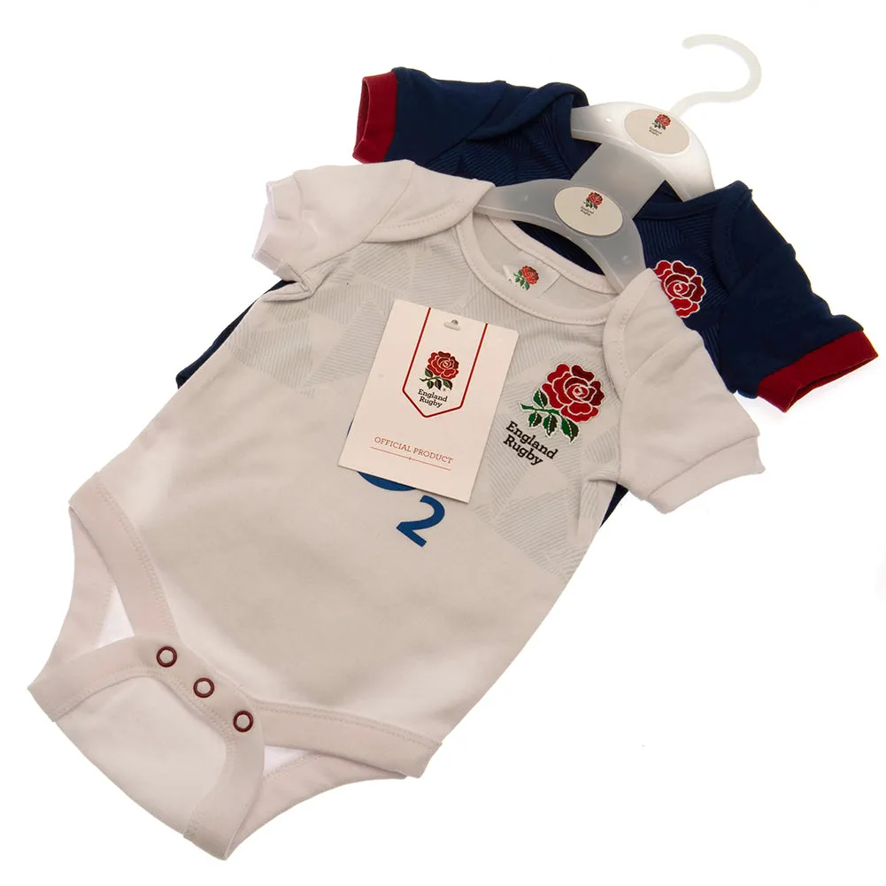 England RFU 2 Pack Bodysuit for 3-6 Months