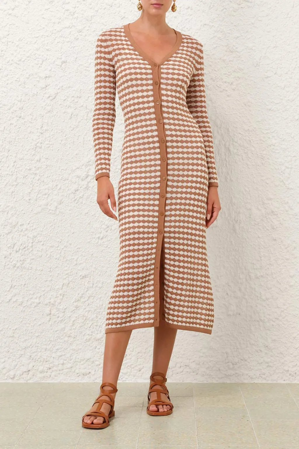 Everly Scallop Knit Midi Dress