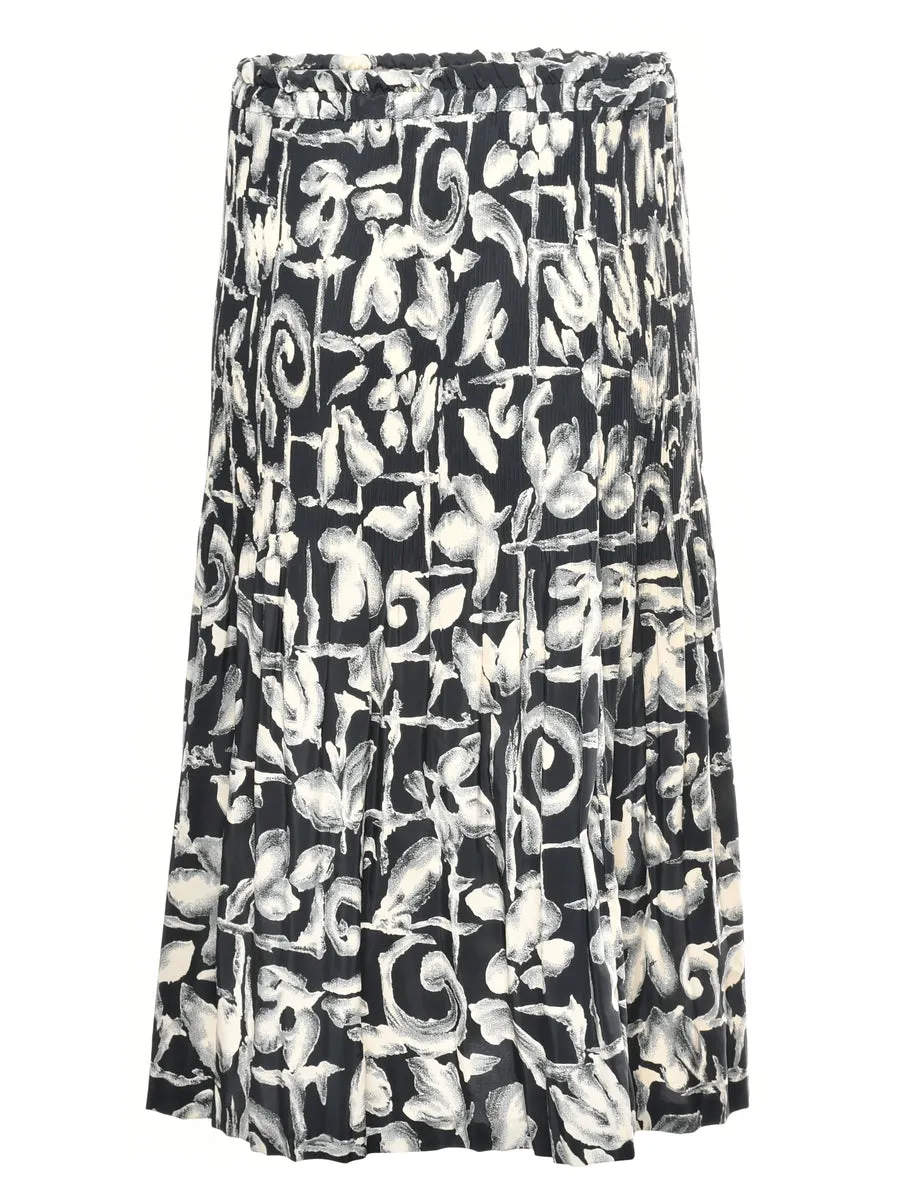 Floral Pleated Skirt - S