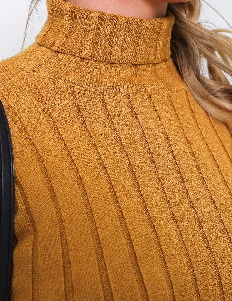 Friendly Fire Knit Dress - Mustard