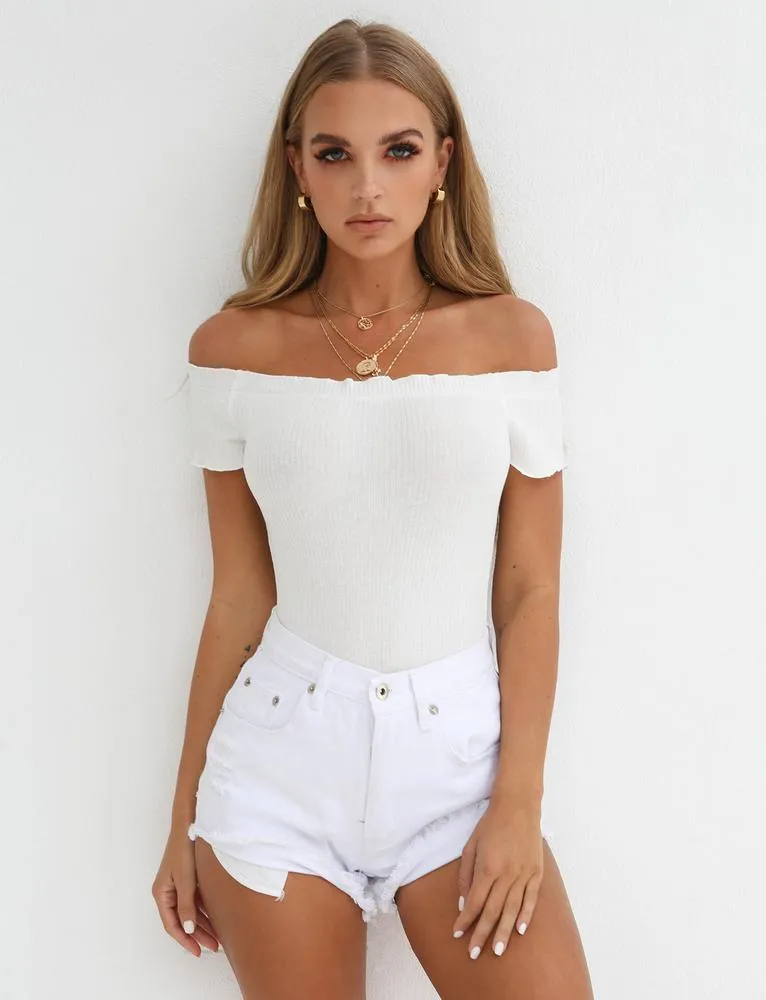 Frill Dancer Bodysuit - White