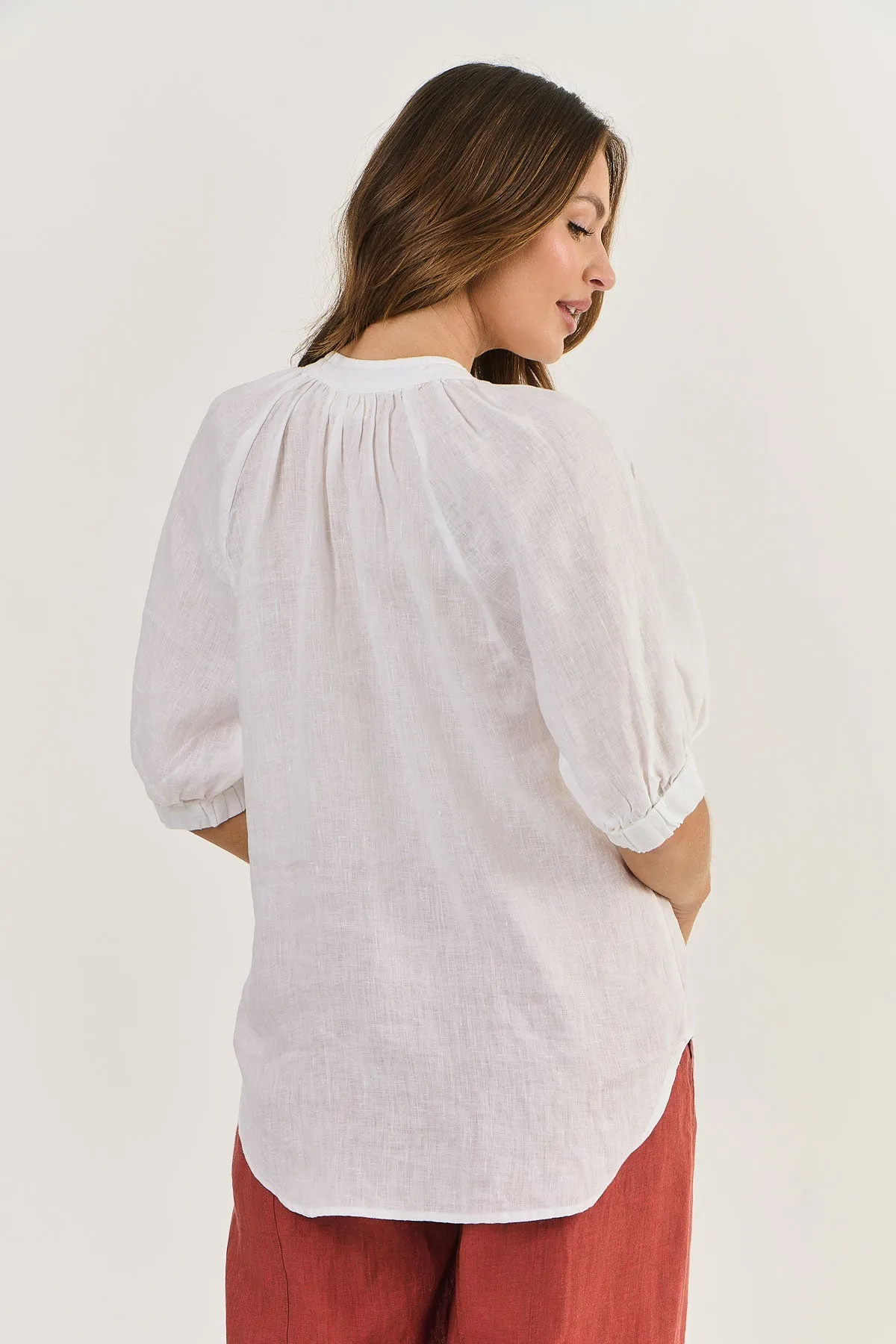 GA540 Linen Top in White