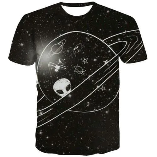 Galaxy T shirts Men Alien Tshirts Casual Universe Tshirt Printed Harajuku Tshirt Anime Short Sleeve Hip hop Unisex New