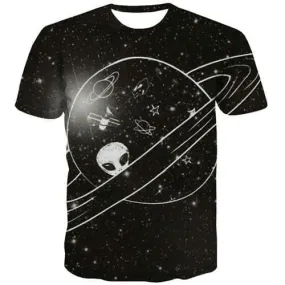 Galaxy T shirts Men Alien Tshirts Casual Universe Tshirt Printed Harajuku Tshirt Anime Short Sleeve Hip hop Unisex New