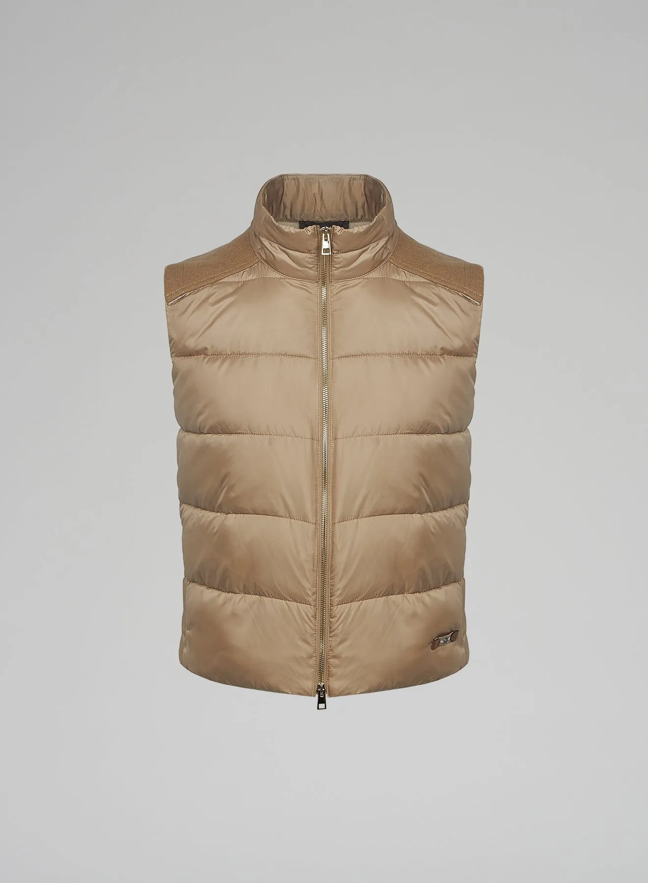 GILET IMBOTTITO IN NYLON E MAGLIA