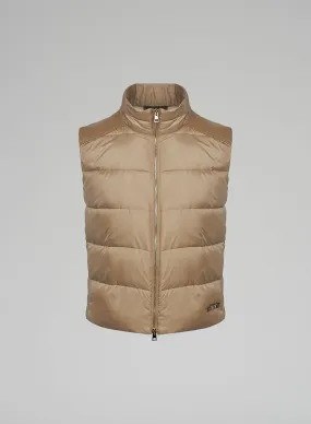 GILET IMBOTTITO IN NYLON E MAGLIA