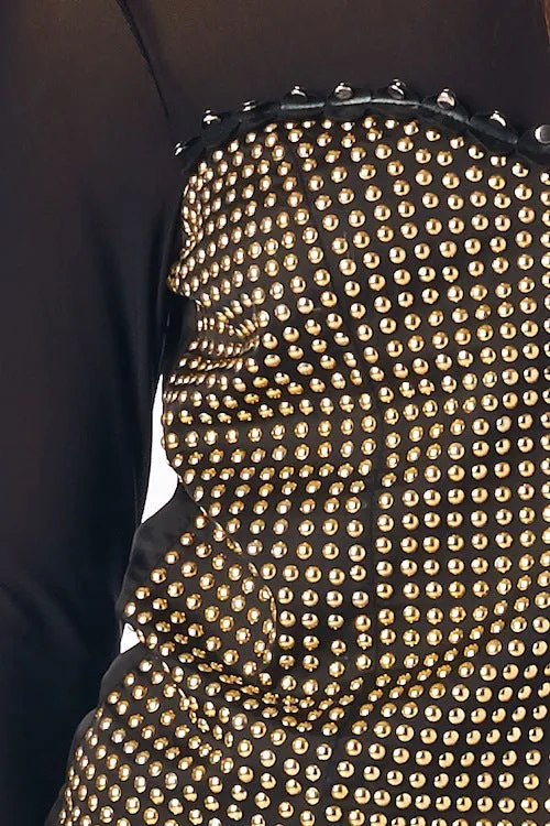 Gold Studs Bodice Blouse