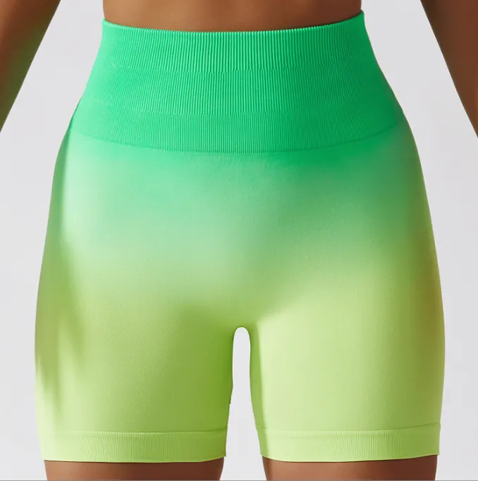 Gradient seamless Breathable tight high waist elastic fitness pants 9 colors