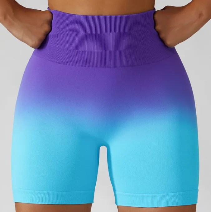 Gradient seamless Breathable tight high waist elastic fitness pants 9 colors