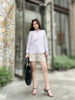 Grey Signature Linen Shirt