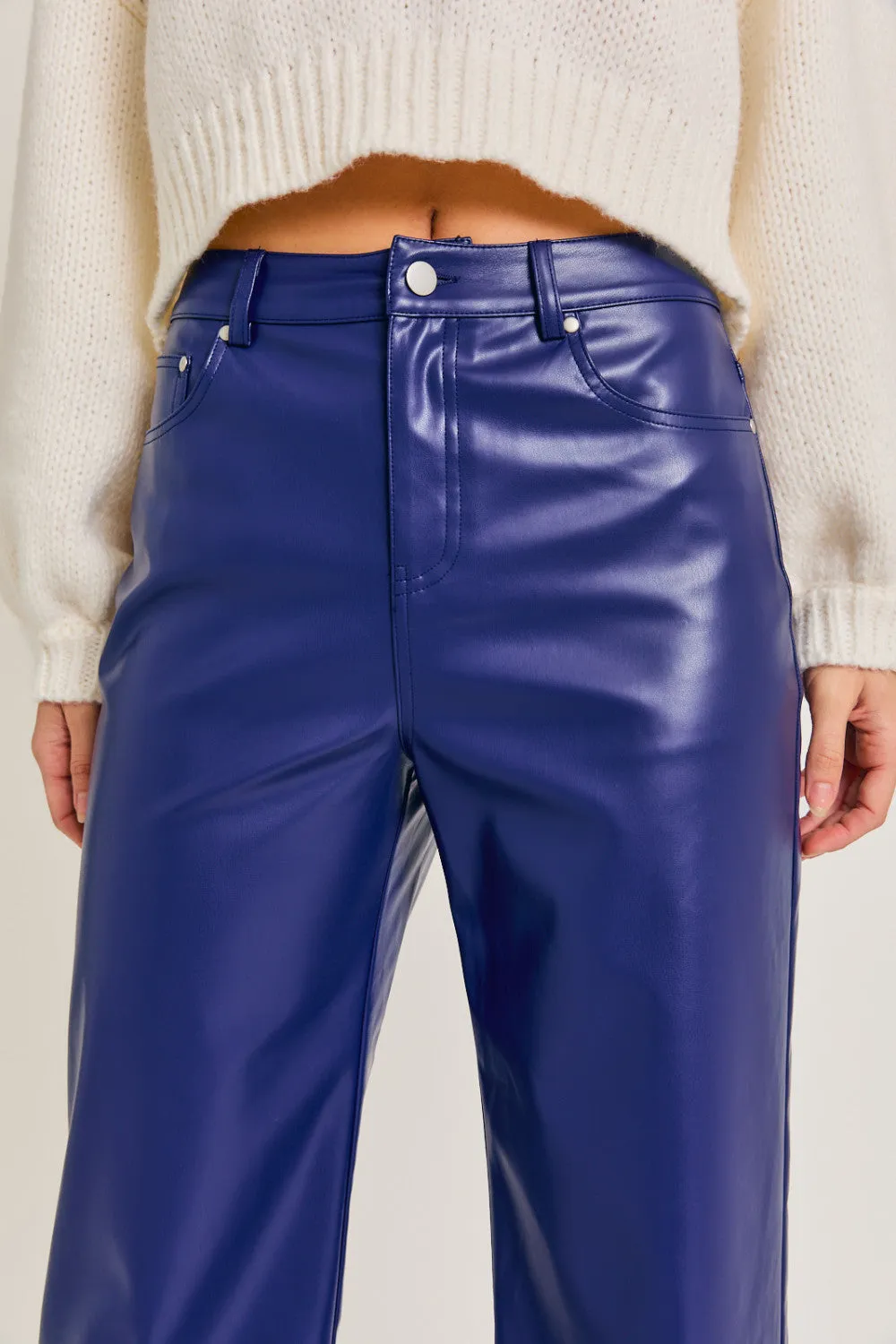 Honey, I'm Home Faux Leather Pants