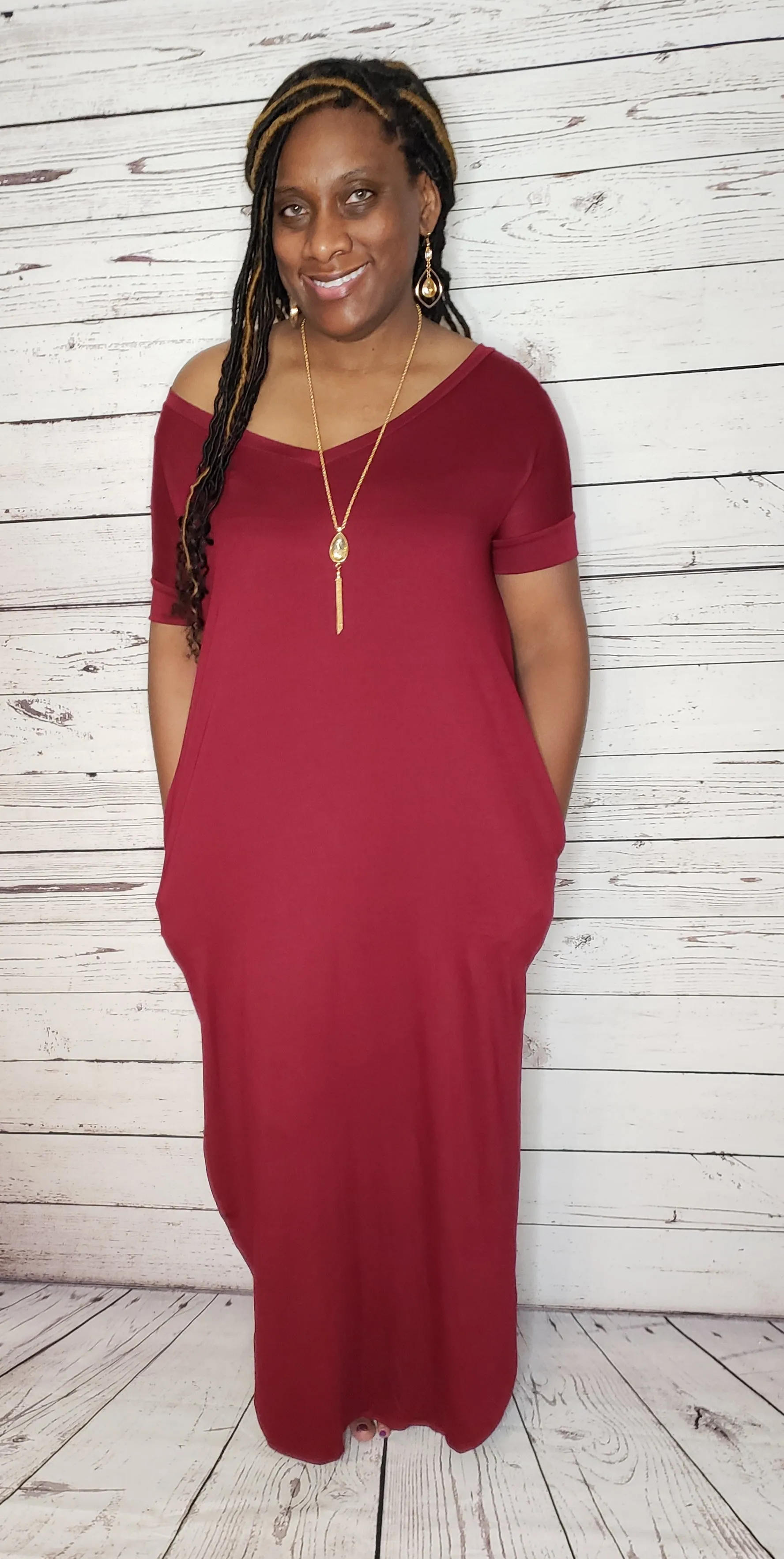 I Am Purposed Dress (Cabernet)