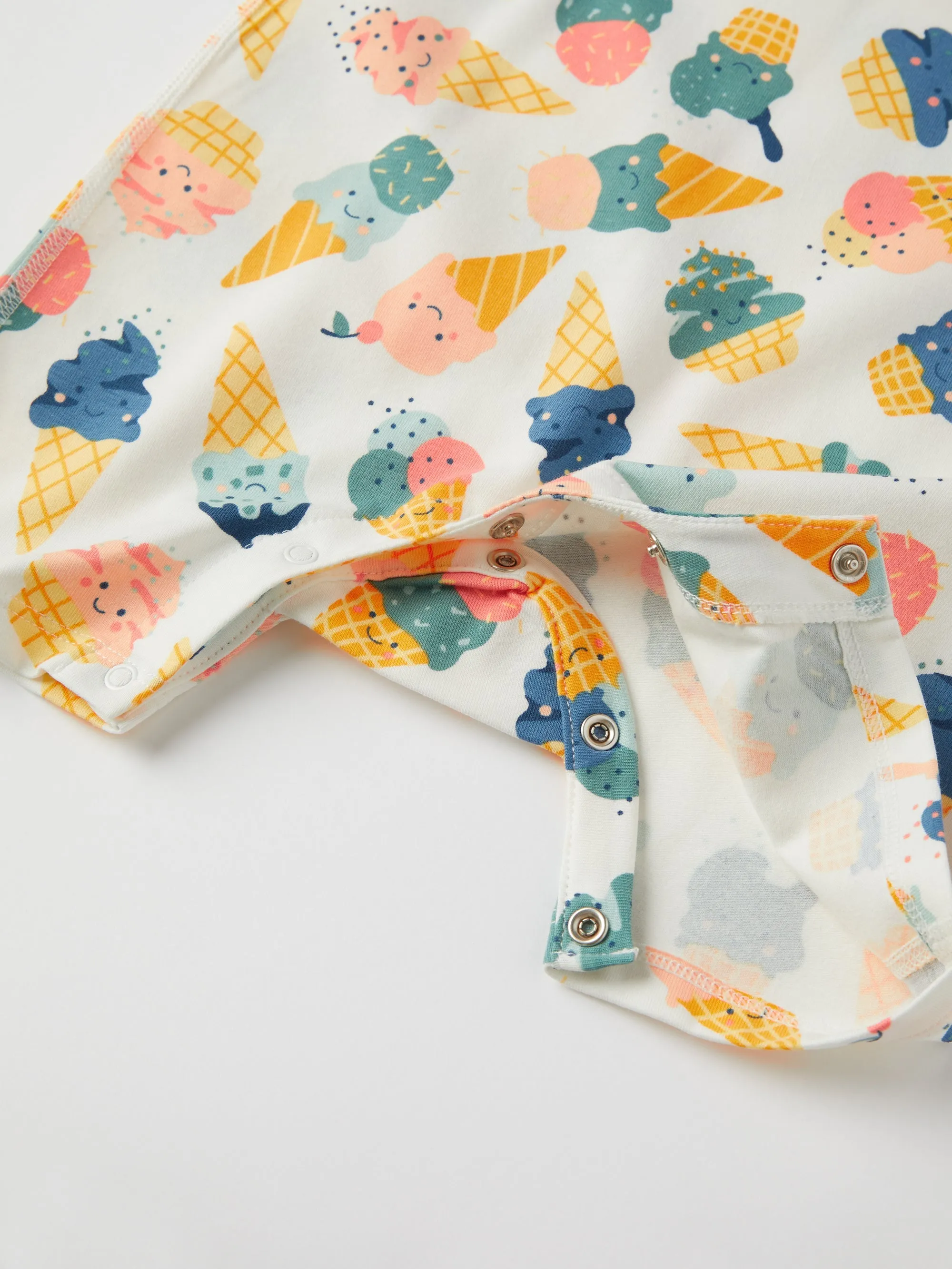 Ice Cream Print Baby Romper