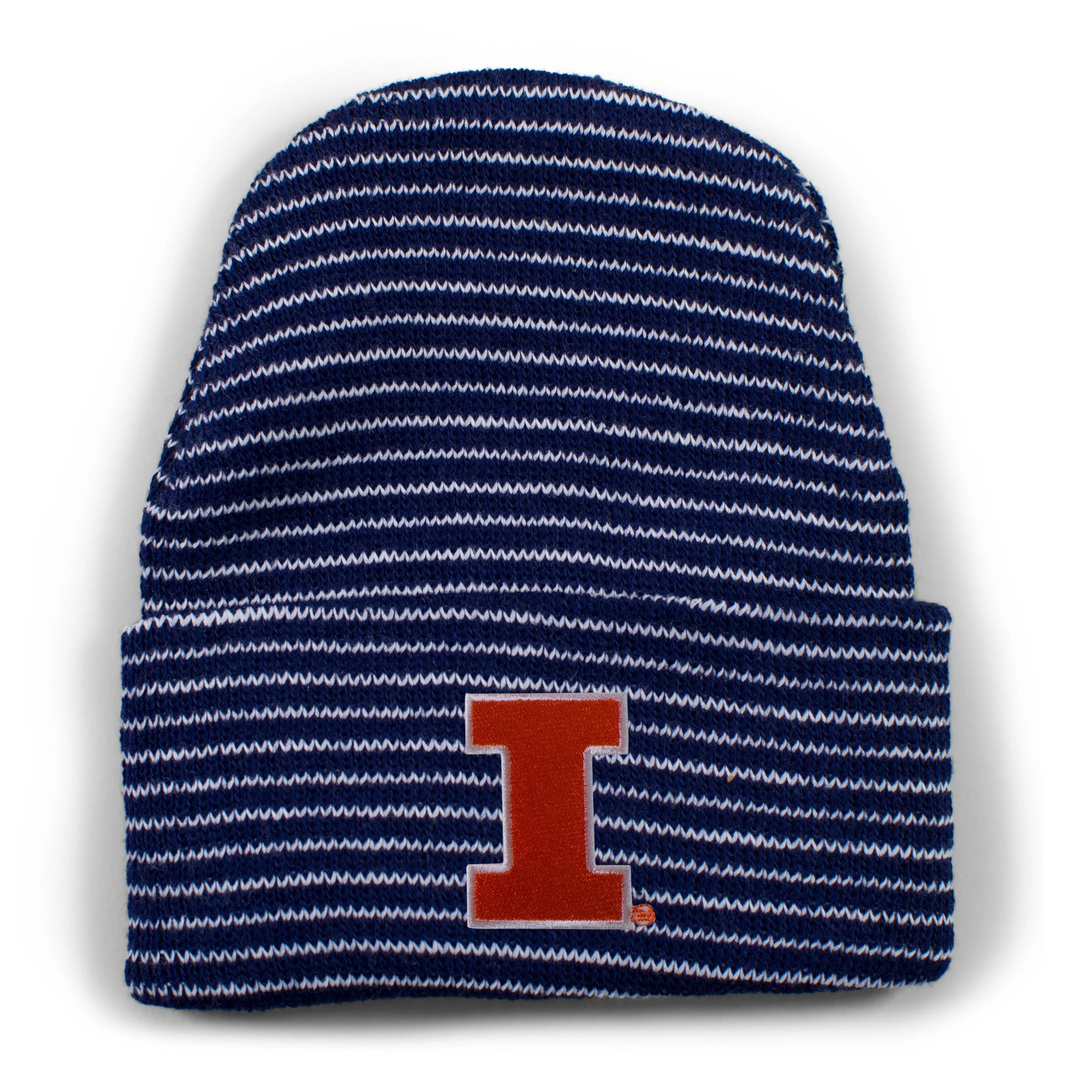 Illinois Stripe Knit Cap
