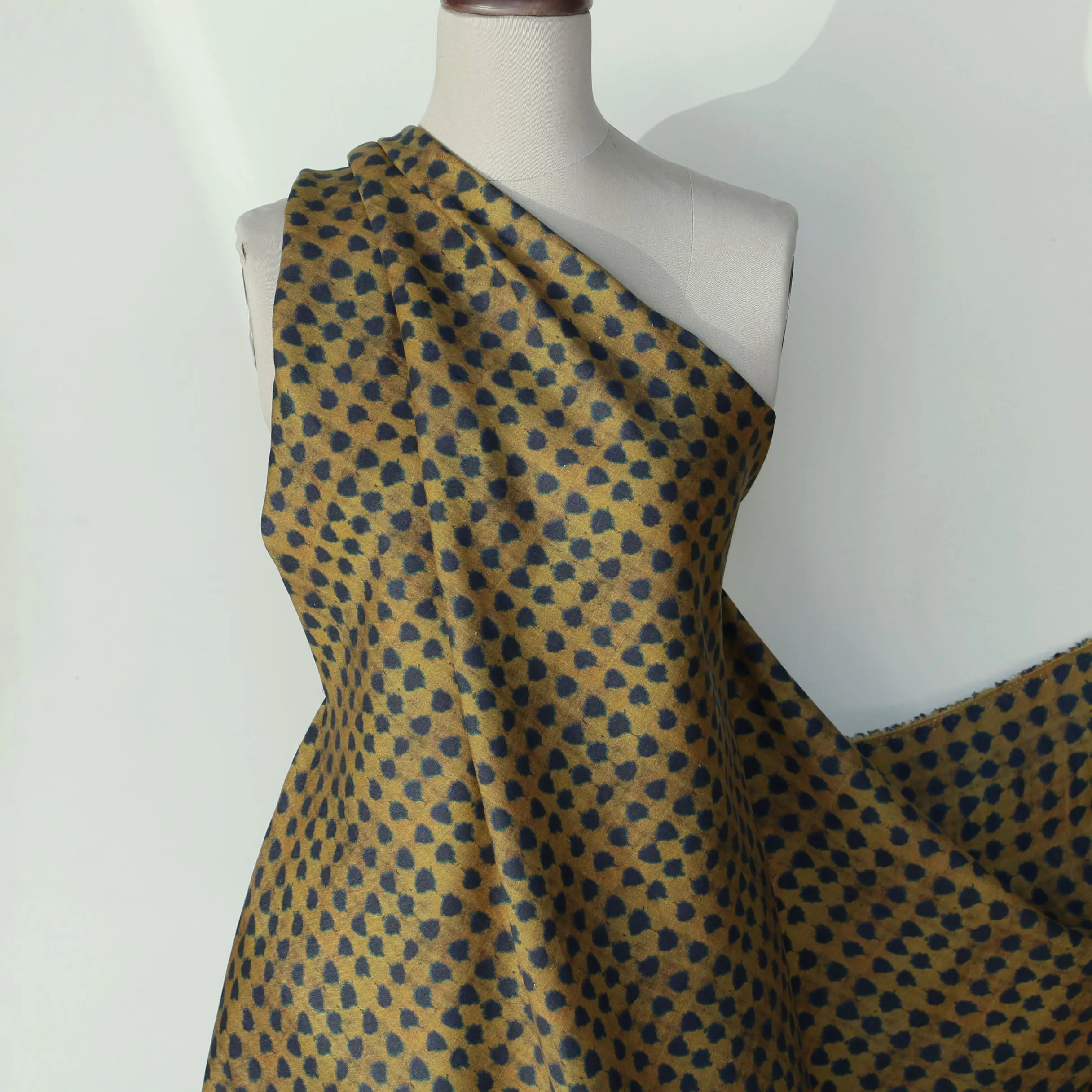 Ink On Copper Washed Printed Linen