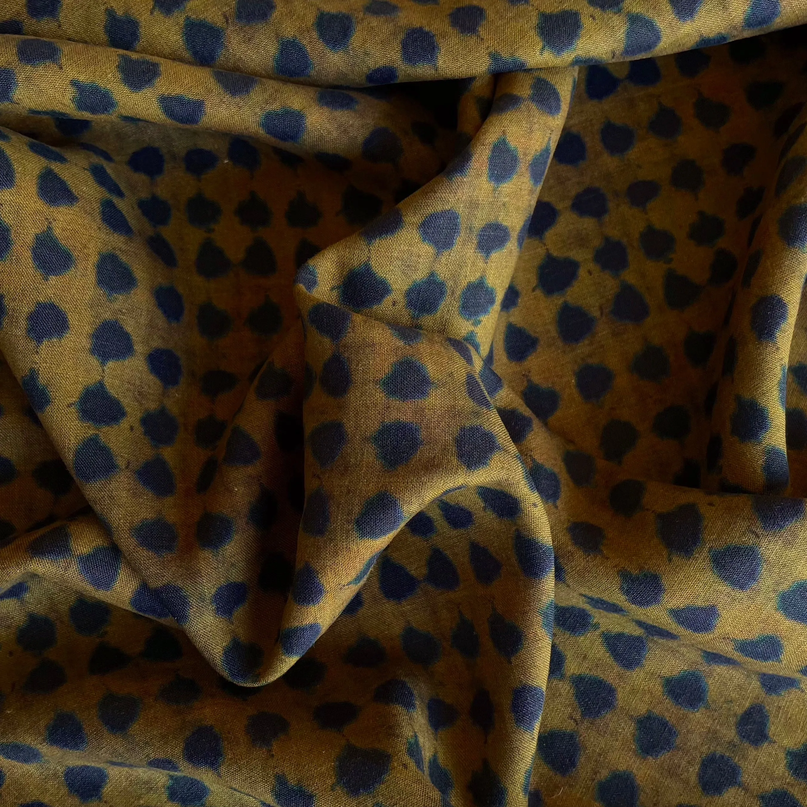 Ink On Copper Washed Printed Linen