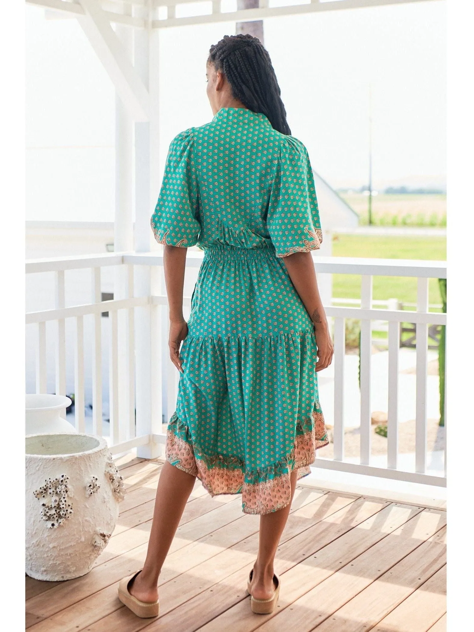 JAASE Jade Print Jasmine Midi Dress