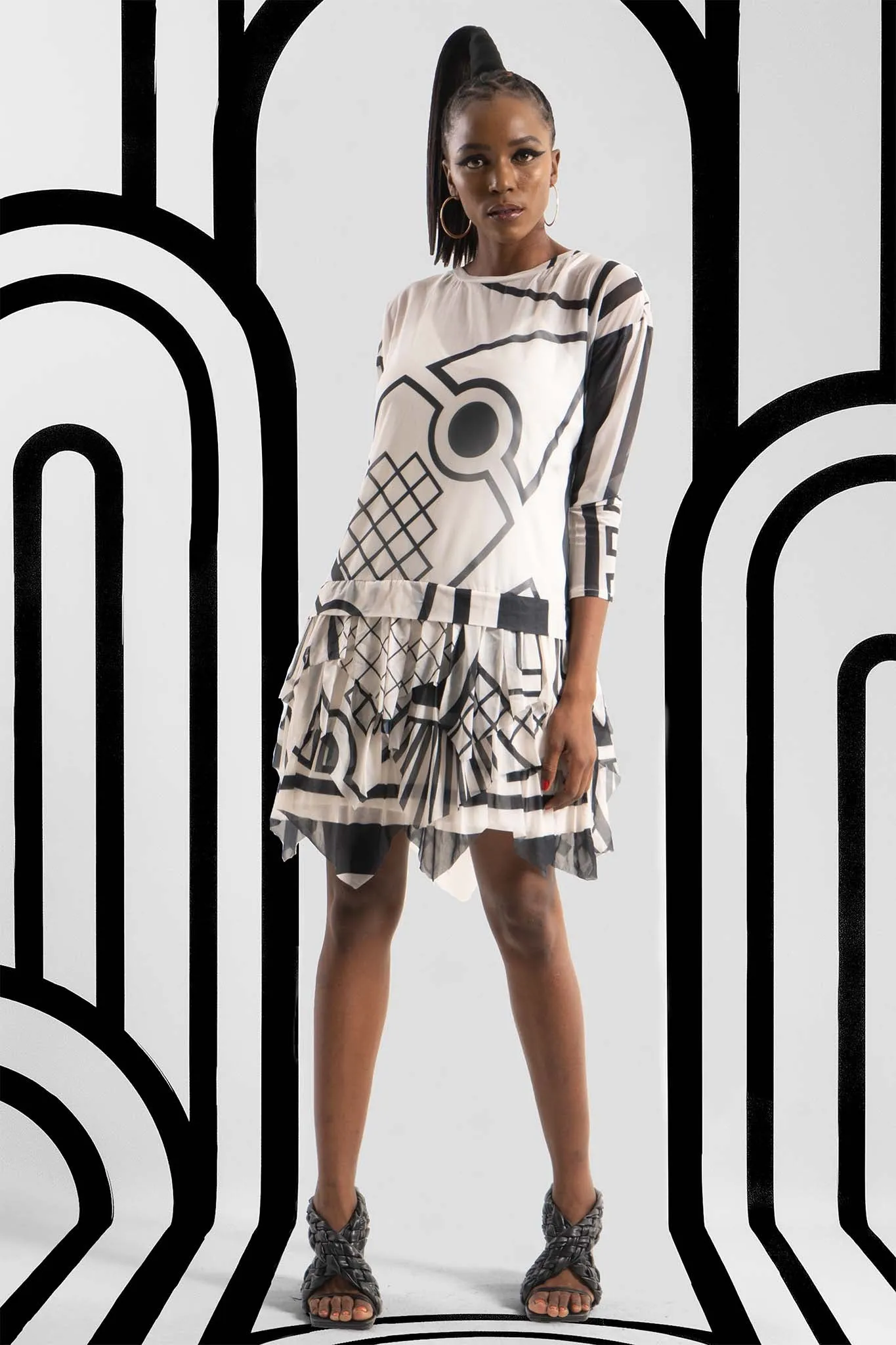 JEMMA Multi Black Octave Print