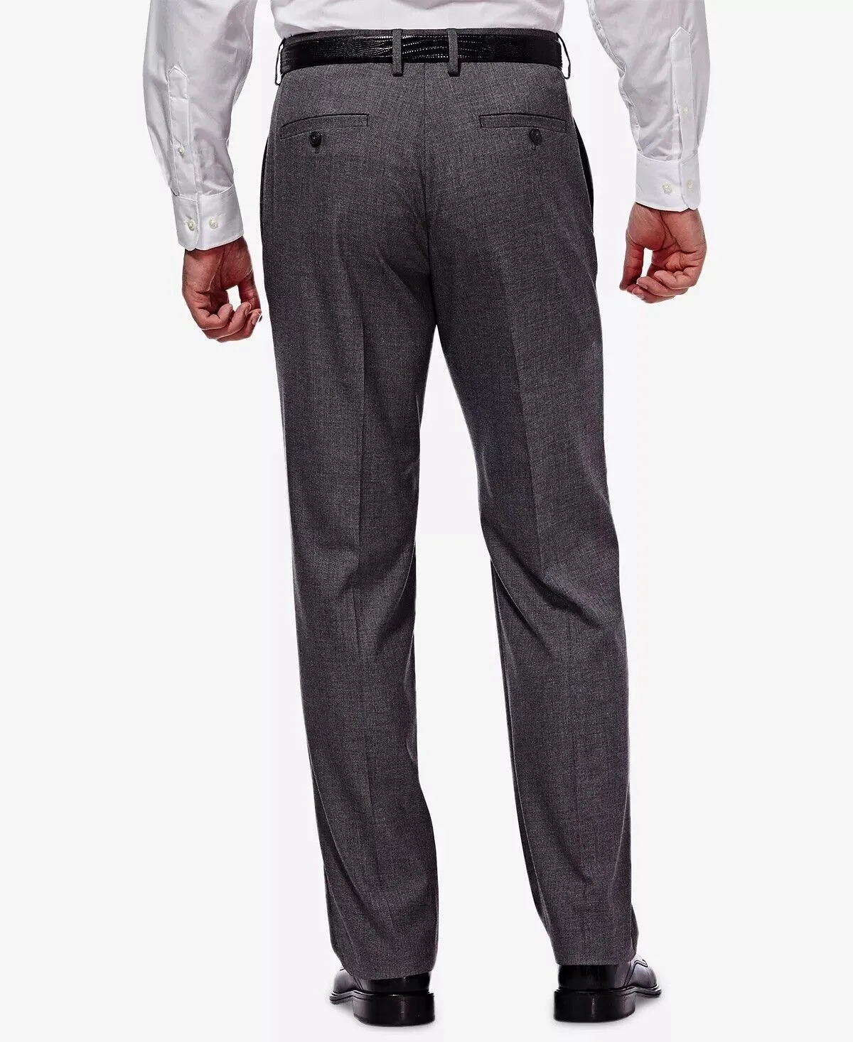 J.M. Haggar Men's Classic Fit Sharkskin Dress Suit Pants Dark Grey 34 x 30