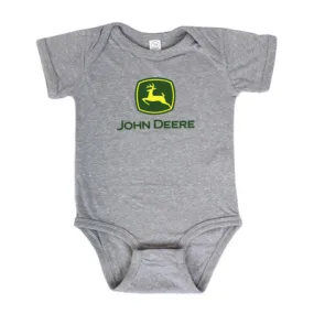 John Deere Kid's Grey Oxford Bodysuit
