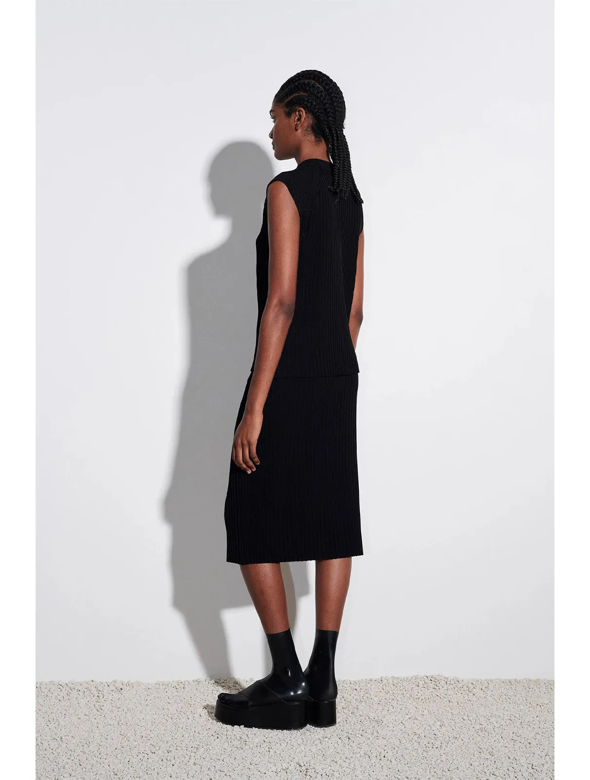 Kelin Knit Pleat Stitch Skirt