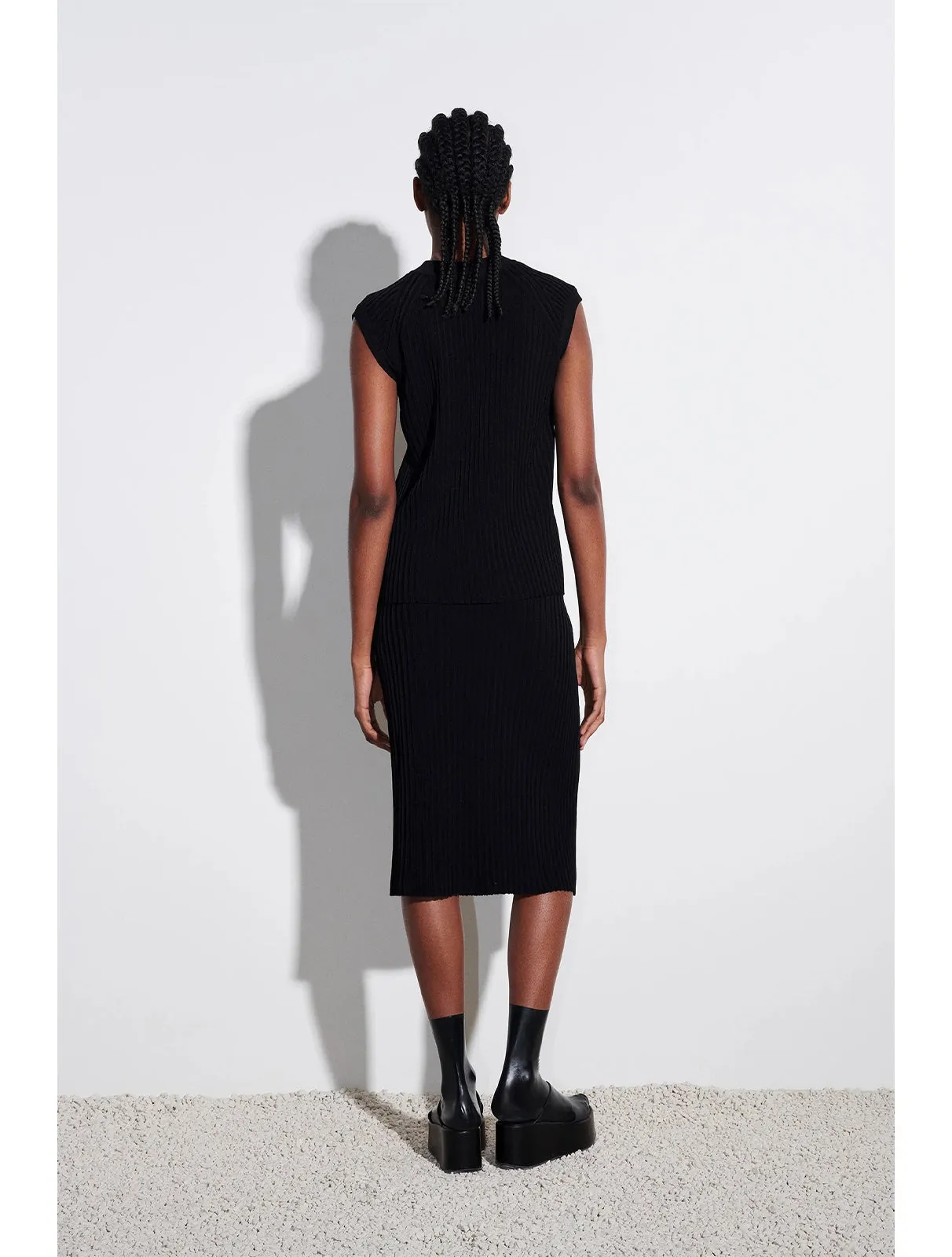 Kelin Knit Pleat Stitch Skirt