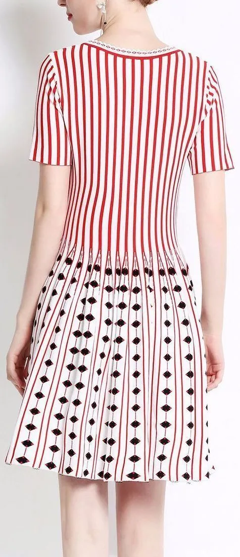 Knit Geometric Dress