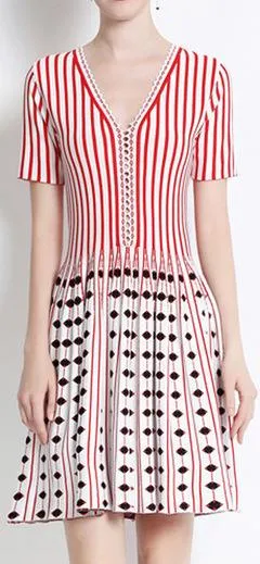 Knit Geometric Dress