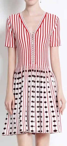 Knit Geometric Dress