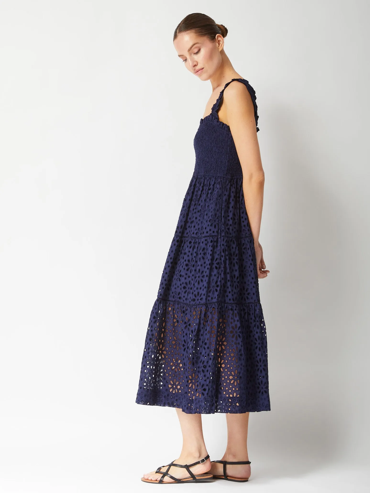 Kristen Dress Seaside Eyelet Navy