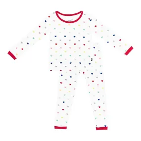 Kyte Bamboo Rainbow Heart Long Sleeve Pajama Set