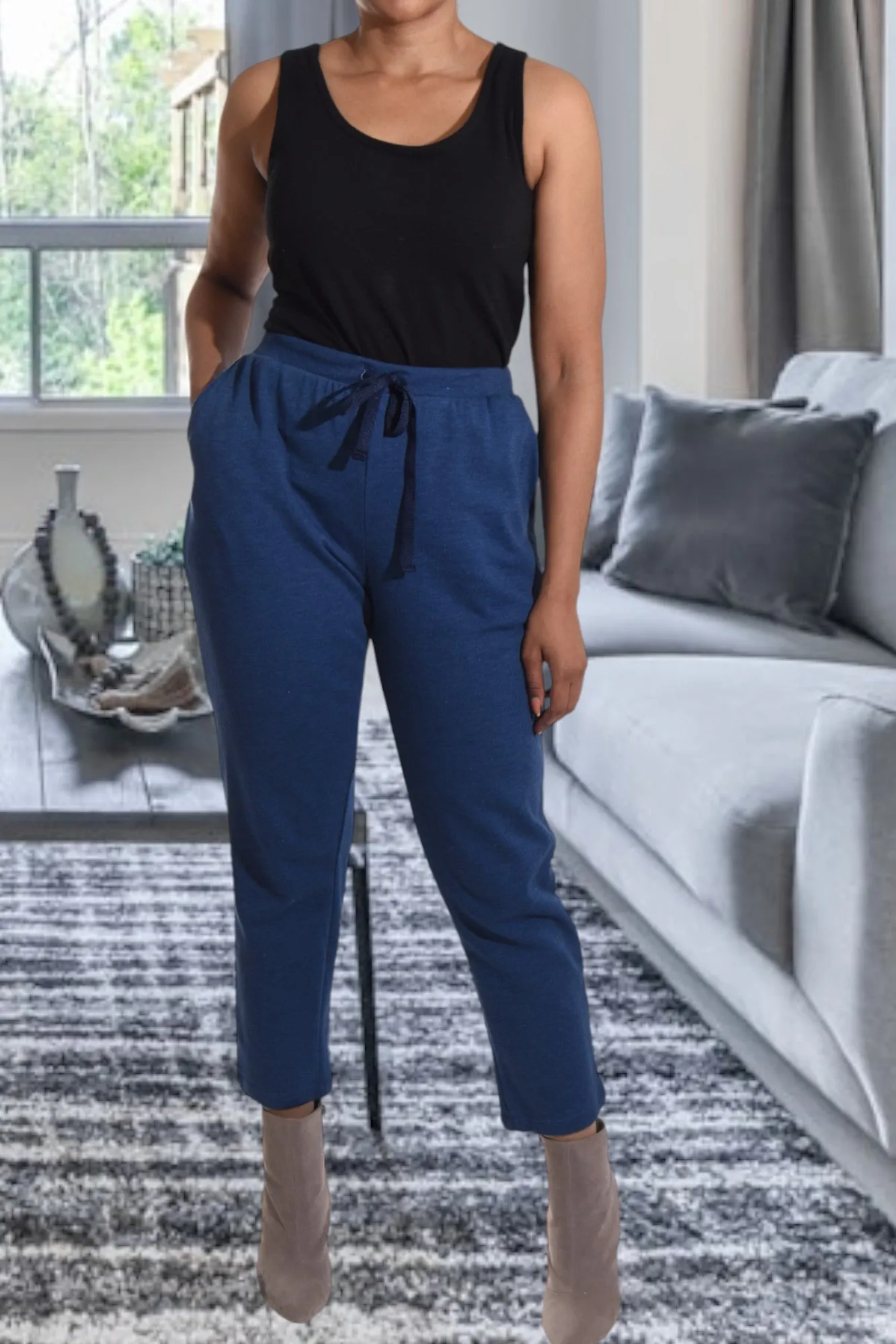 Ladies Navy Track Pants